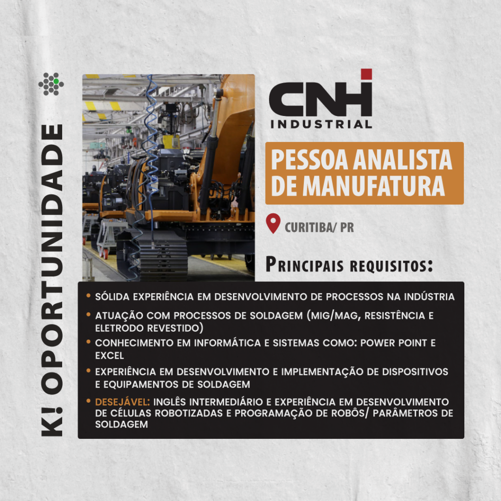 Analista de Manufatura- CNH Industrial